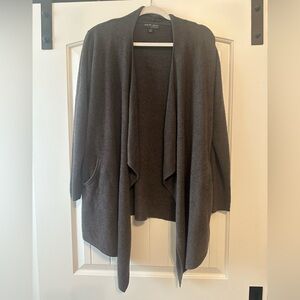 Barefoot Dreams Women's Charcoal Open Front Cardigan Size L/XL Cozy Chic